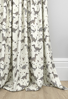 Dino Land, Fossil Grey - Made to Measure Curtains